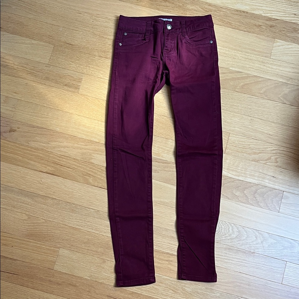 Love Culture Women's Skinny Jeans - Burgundy